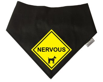 Spoilt Rotten Pets Avviso nero Messaggio di avviso "nervoso" Disponibile in 4 misure Bandana per cani