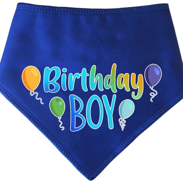 Spoilt Rotten Pets 'Birthday Boy With Balloons' Dog Bandana 4 Sizes 6 Colours Dog Birthday Dog Gift New Puppy Dogs Birthday