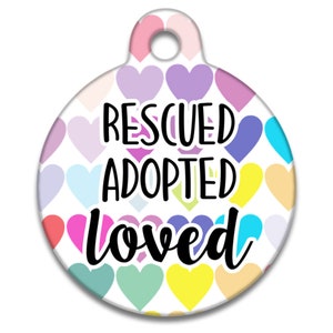 Spoilt Rotten Pets Rescued Adopted Loved Dog Cat Pet Identity Tag Custom Printed Personalised Name & Contact Details