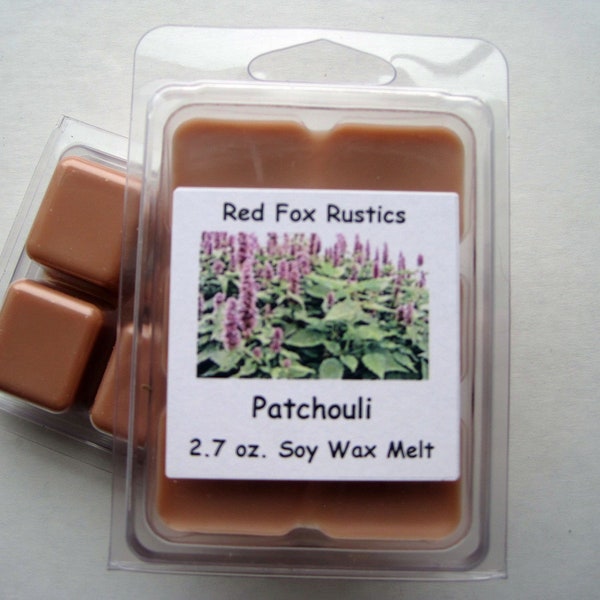 2 Patchouli Scented Soy Wax Melts.  Free Shipping