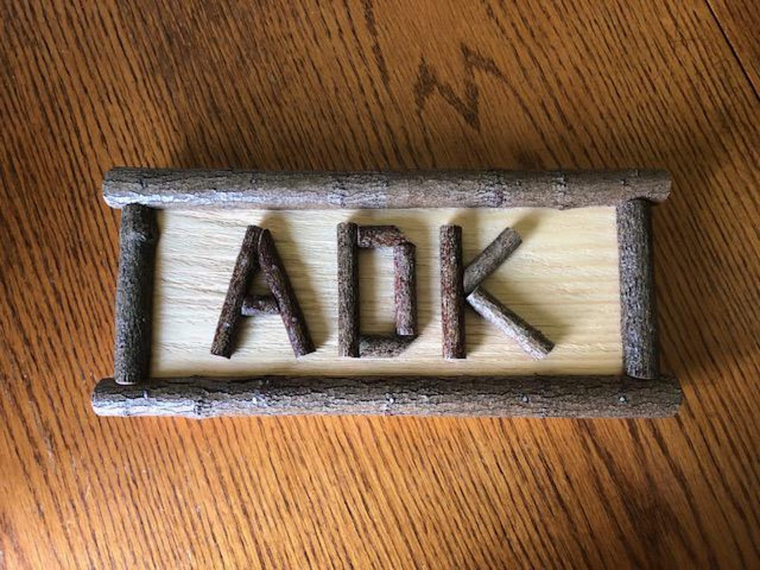 ADK (adirondacks) Rustic Twig Sign (5x9) - Etsy