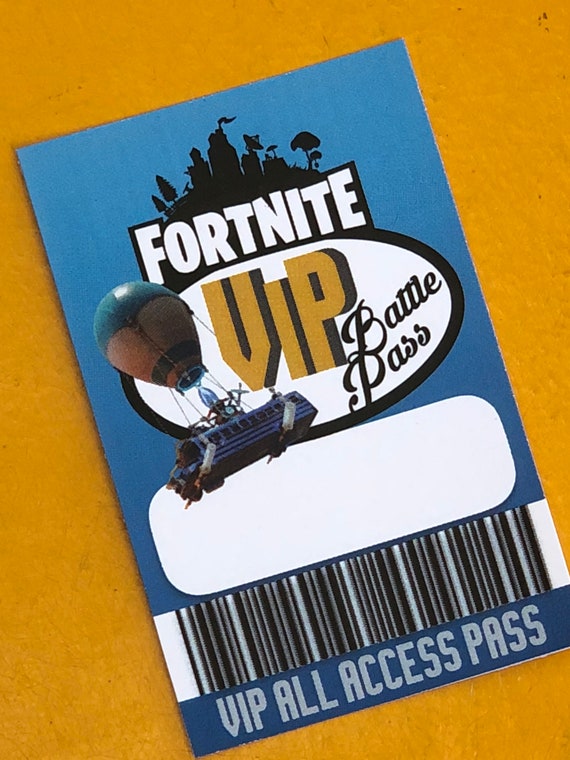 fortnite vip birthday printable lanyard fortnight pass tags battle printables badge invitations favors blank 9th parties decoration royale level take