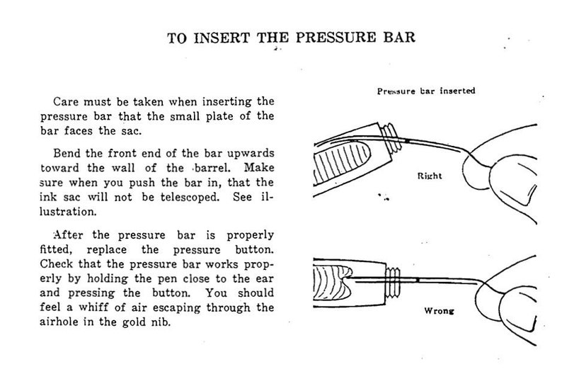 Replacement J, Pressure, and A Bars for Fountain Pens Etsy