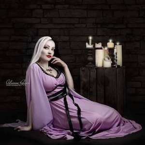 Lily Munster dress, *PLS PROVIDE MEASUREMENTS!* Halloween, Gothic, Vampire Bride, Goth, Spooky Witch, Hammer Horror, Cosplay, Dracula, Pagan