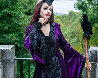 Halloween Gothic Dress Witch Goth Queen Pagan Handfasting Regal Vampire Fairy Elven