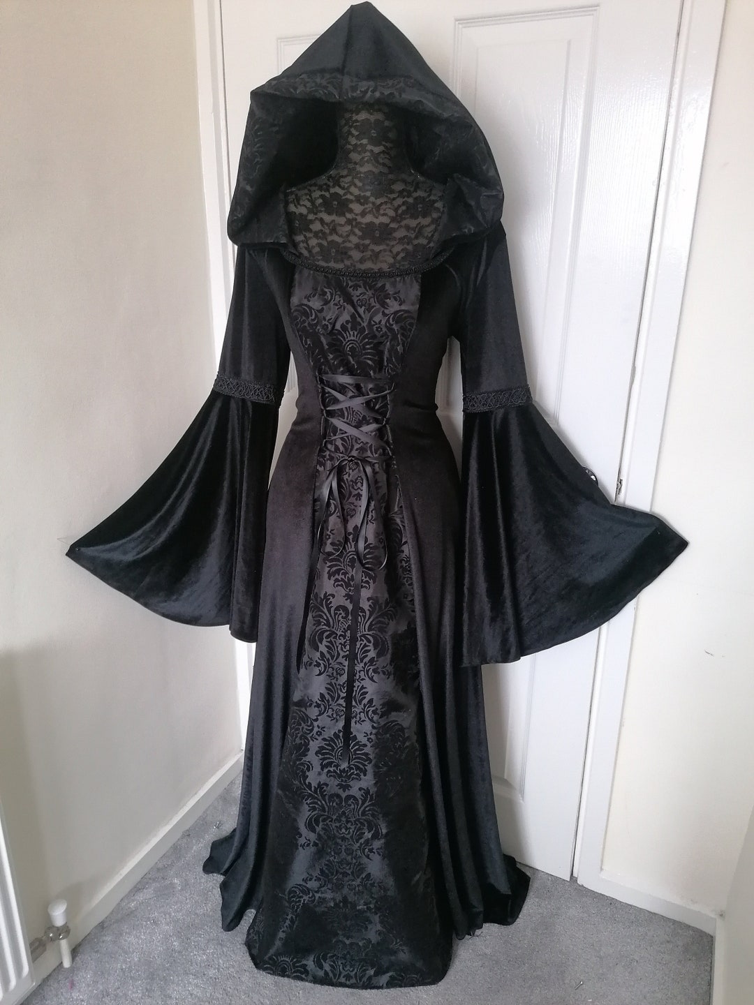 Deadly Nightshade Dress, Gothic, Elven, Pagan, Medieval Dress