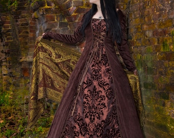 Renaissance Dress - *all colours ,Gothic dress, Tudor dress, Pagan, Medieval dress, Renfaire, Cosplay, Larp, Handfasting, Pagan, Reenactment