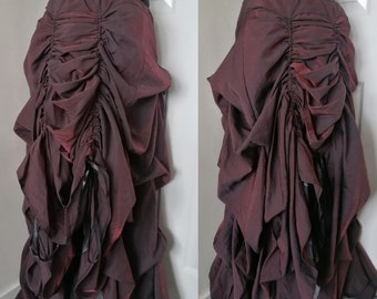 Hitched bustle skirt, Victorian, steampunk, gothic, renfaire, Renaissance, costume, cosplay, bustle skirt