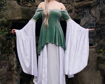 Elfen Mittelalter Kleid, Renfaire, Handfasting, Renaissance, Fantasy, Pagan, Goth, Arwen, Präraffaeliten, Prinzessin, Burgfräulein