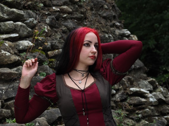 green emerald velvet dress Freyja  The Goddess Armory