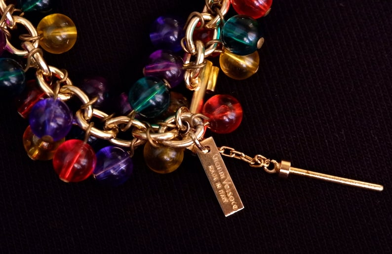 Gianni Versace Multicolor Bead Bracelet
