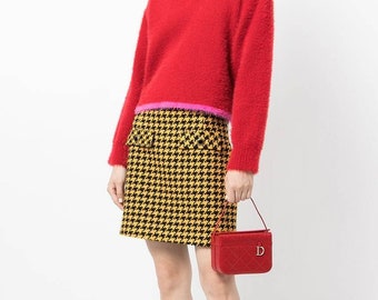 Authentic Christian Dior Lady Dior Cannage Hand Bag CM0077