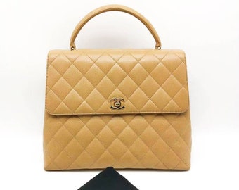 Authentic Vintage Chanel Caviar Kelly