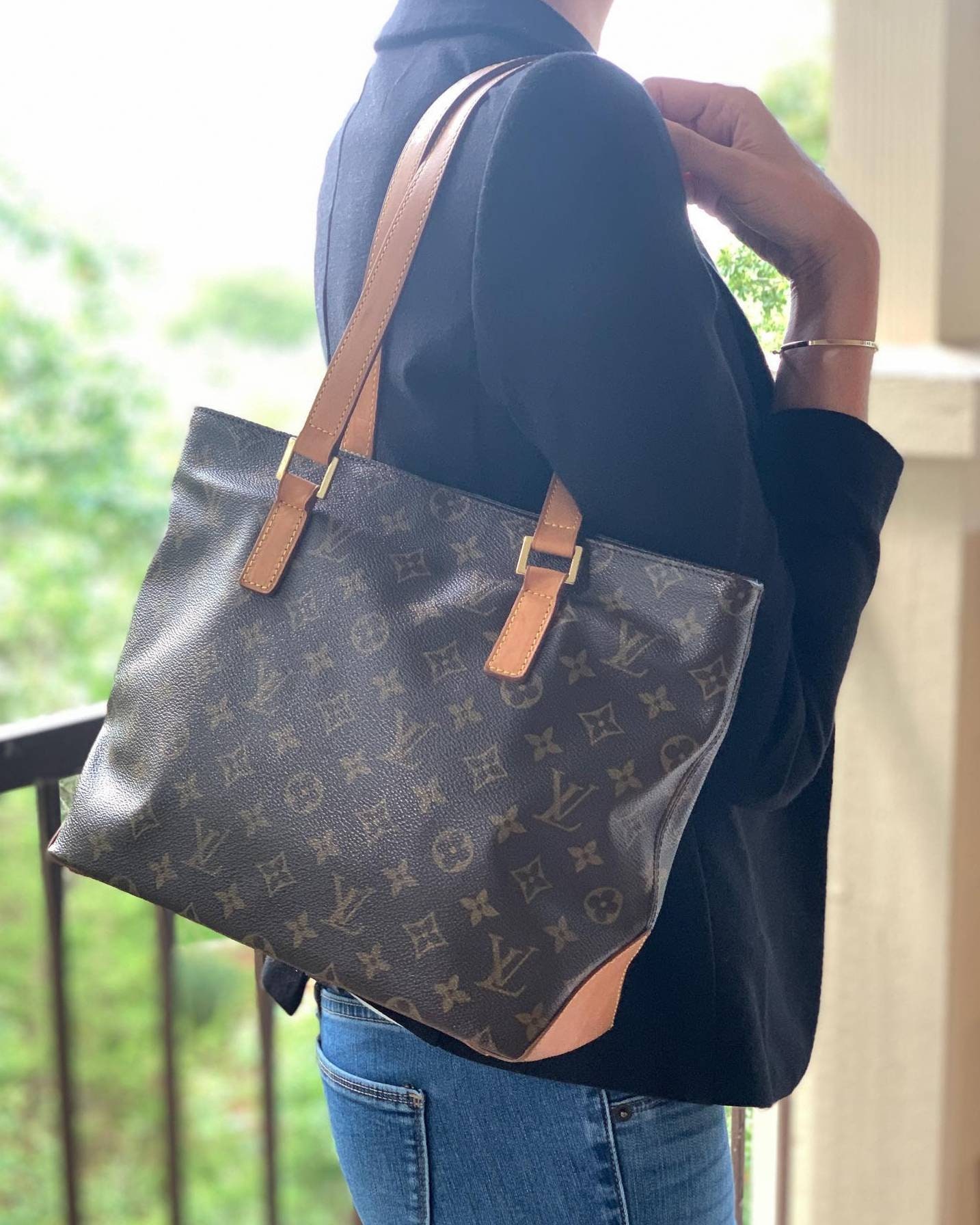 LOUIS VUITTON Monogram Canvas Brown Piano Cabas Tote Bag - 30% Off