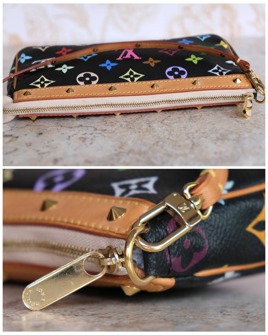 Louis Vuitton Murakami Multicolor Pochette Bag with Long Strap – Curated by  Charbel