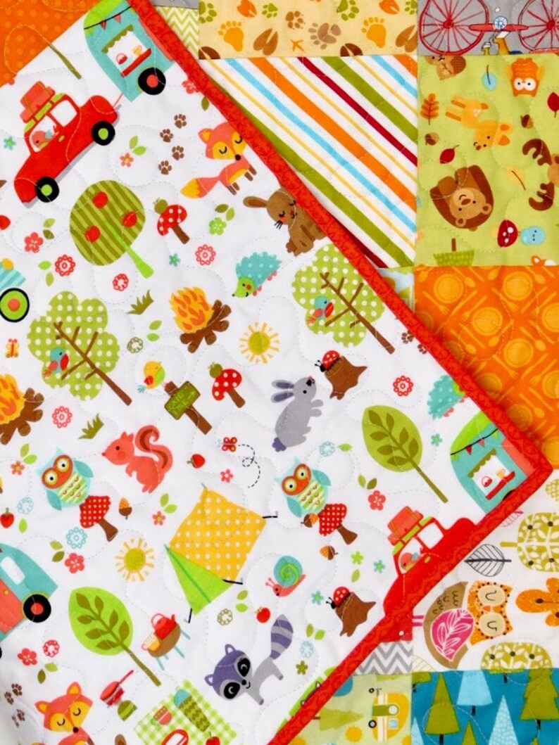 Baby Quilt patchwork crib bedding Baby gift Nursery Etsy