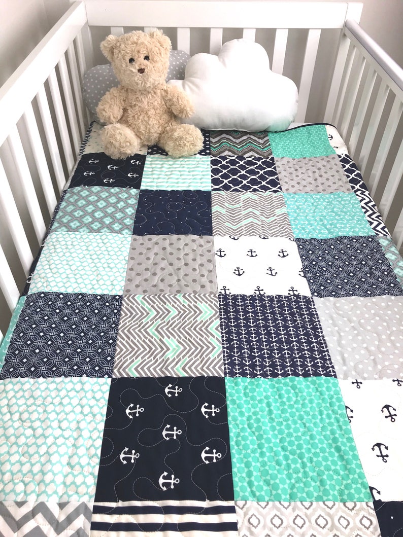 patchwork crib bedding