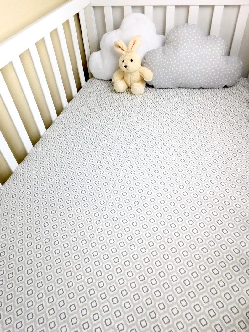 Grey Baby Sheet Modern Baby Bedding Grey Crib Bedding Grey Etsy