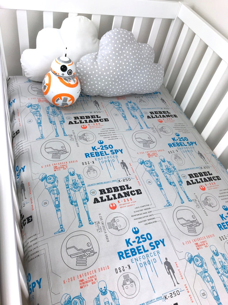 Star Wars Crib Sheet Stars Wars Baby Sheet Star Wars Crib Etsy