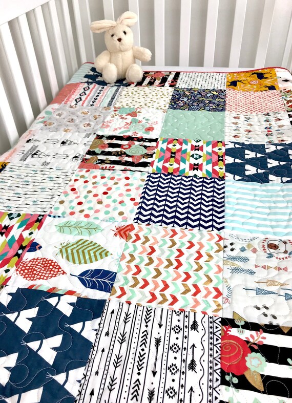 patchwork baby bedding