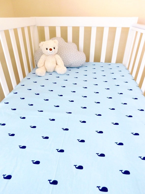 Whales Nautical Crib Sheet Baby Fitted Crib Sheet Baby Fitted Nautical