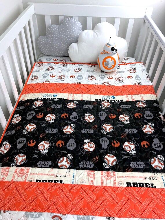 Star Wars Bb8 Baby Quilt Star Wars Crib Quilt Bb 8 Quilt Etsy