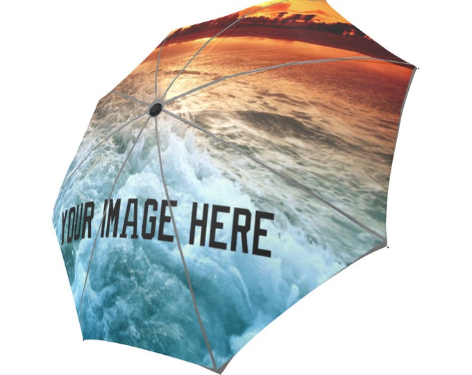 Pirate Skull Pattern Print Automatic Foldable Umbrella