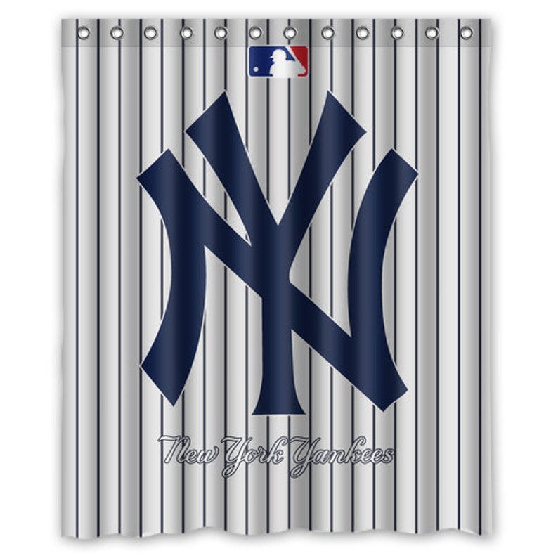 New York Yankees Baseball Custom Shower Curtains With Rings Etsy