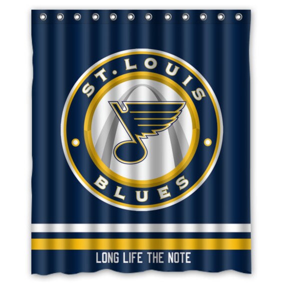 St Louis Blues Hockey Custom Shower Curtains With Rings Free Etsy