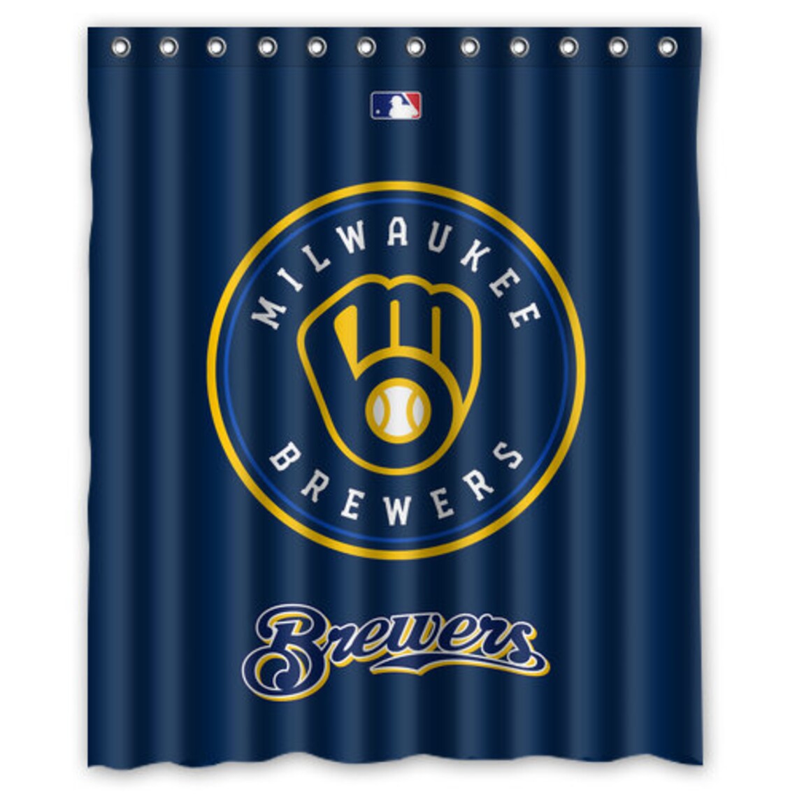 Milwaukee Brewers Baseball Custom Shower Curtains With Rings Etsy