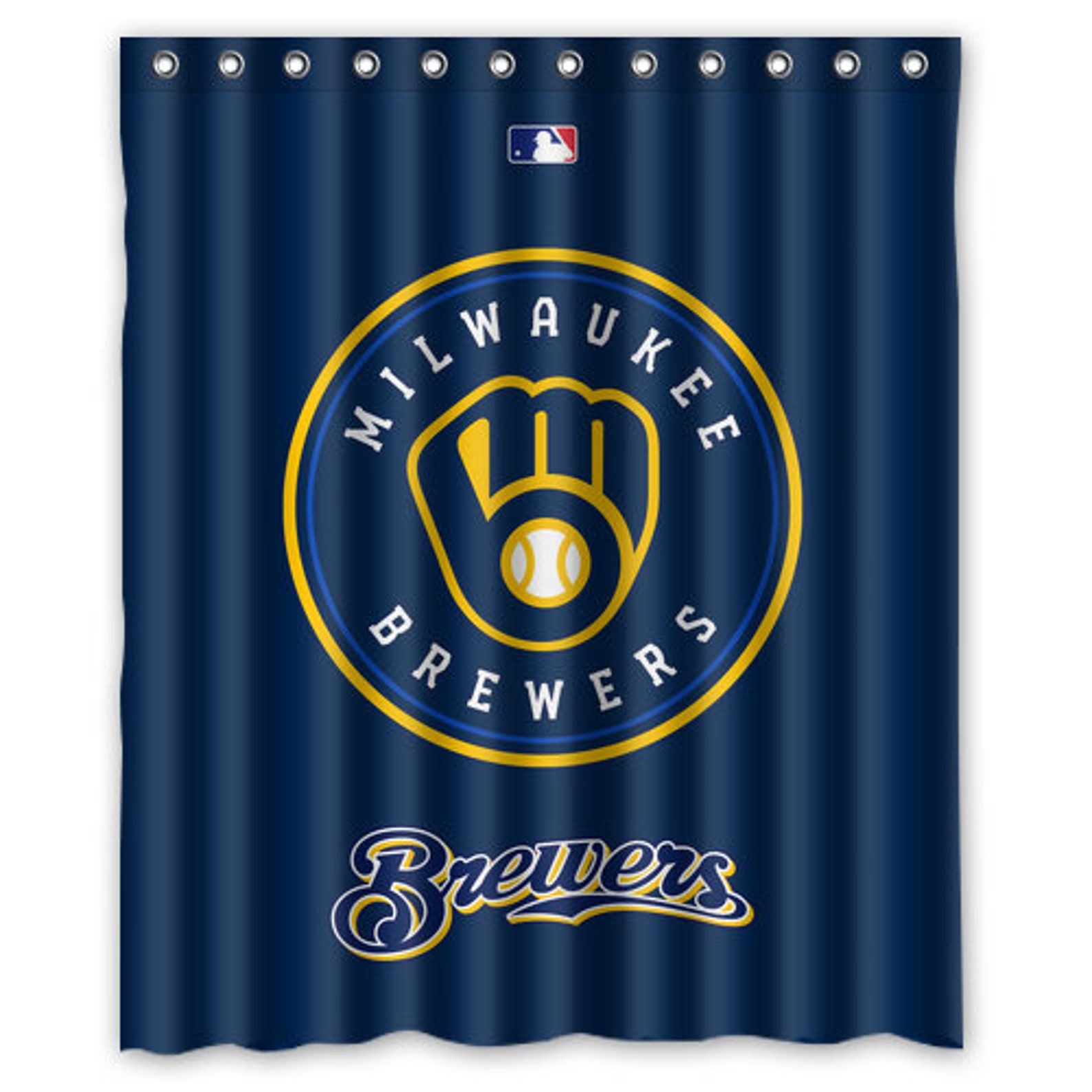 Milwaukee Brewers Baseball Custom Shower Curtains With Rings Etsy