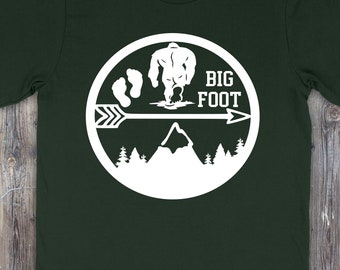 Big Foot Sasquatch Mountain Hiking T-Shirt