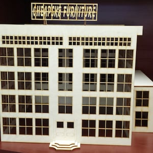 O Scale Furniture Warehouse Store Kit Model Railroad Train Building