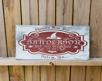 Rustic wood sign Sanderson Bed and Breakfast