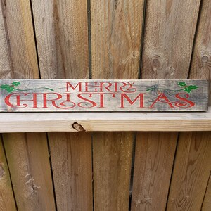 Rustic wood sign - Merry Christmas