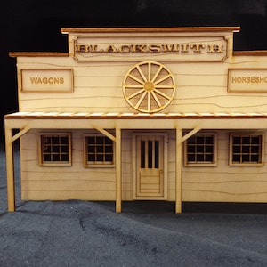 O Scale Blacksmith Shop Store Kit Model Railroad Train Building On30 Scale