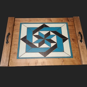 Quilt Pattern Wood Stove Top Cover Noodle Board RUSTIC - Engraved Personalized Stove cover