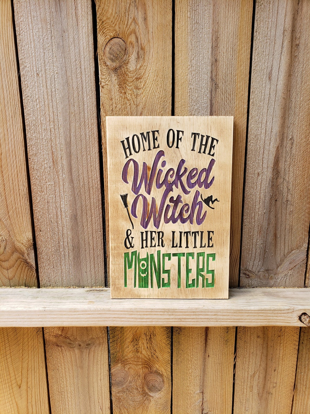Home of the Wicked Witch and Her Little Monsters - Halloween Rustic ...