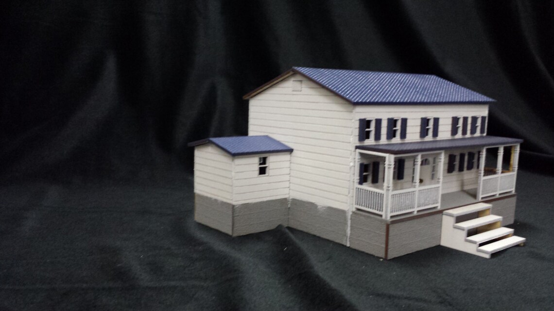 O Scale House Kit Model Railroad Train Building On30 Scale Etsy