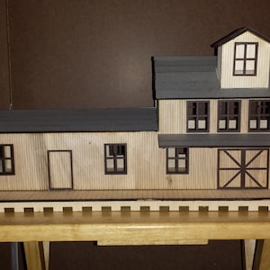 O Scale Station Warehouse Store Kit Model Railroad Train Building