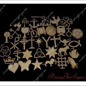 Wood Christmas Ornaments Chrismon LARGE - 7&quot; SIZE