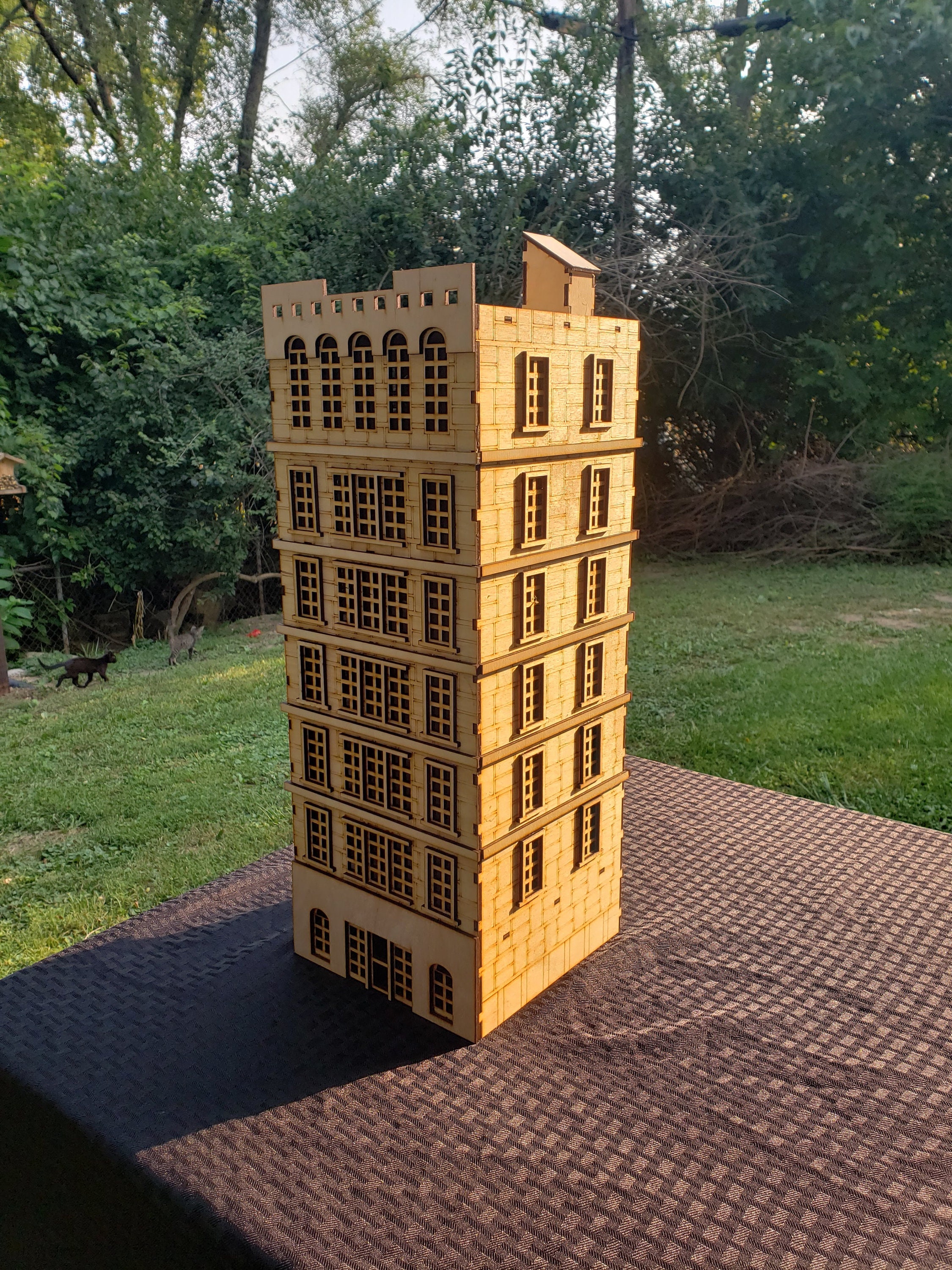 O Scale Apartment Model Railroad Train Kit Building Etsy