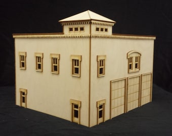 Walthers Cornerstone HO Scale Building Kit – 3-Stall Modern Roundhouse Addition #933-2901