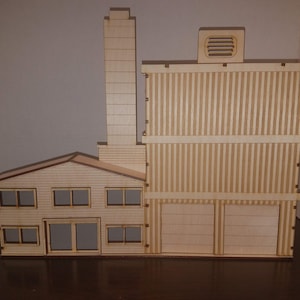 O Scale Warehouse Power Plant Factory Flat Kit Model Railroad Train Building On30 Scale
