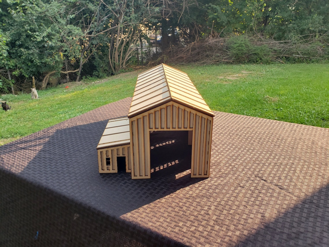 O Scale Engine House Model Railroad Train Kit Building Etsy