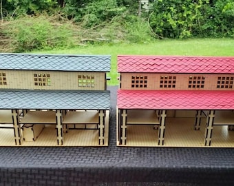 O Scale Sawmill & Lumber 2 Building Set - Model railroad train kit building