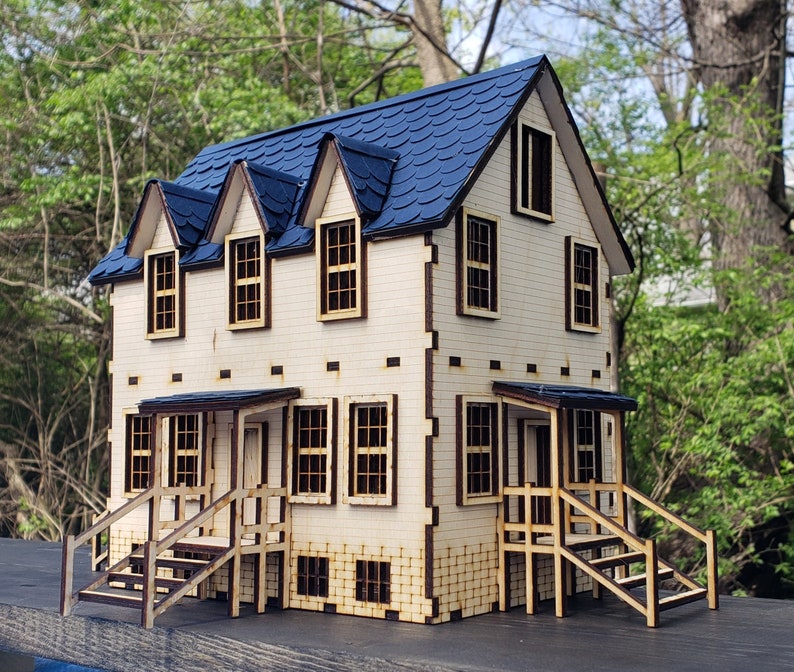 O Scale House Kit Model Railroad Train Building On30 Scale Etsy