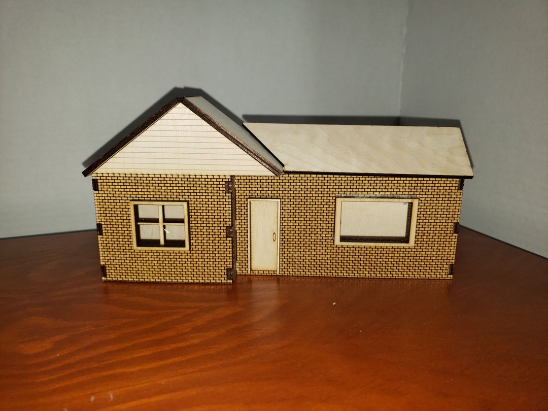 O Scale House Flat Model Railroad Train Kit Building Etsy