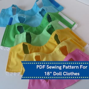 18 inch Doll Clothes Easy Top Sewing Pattern - Popsicle Crop Top  doll shirt ePattern - OhSewKat PDF Sewing pattern, gift for granddaughter
