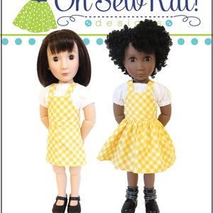 Doll Clothes Sewing Pattern A Girl for All Time doll overalls sewing pattern Backyard Bibs Romper Shortalls Skirt PDF digital pattern image 4